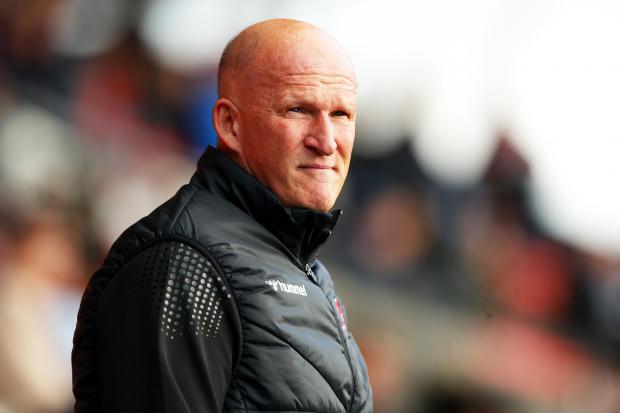 Simon Grayson, pictured in charge of Fleetwood Town, is being considered for the role at Hartlepool United's new manager.