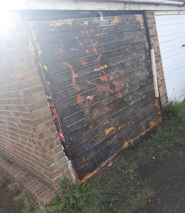 The Northern Echo: The offending garage. Picture: DURHAM COUNTY COUNCIL.