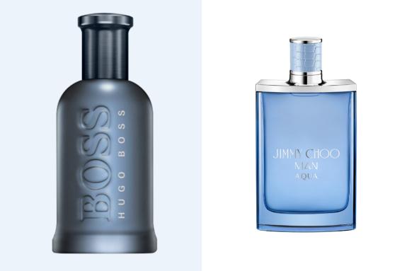 The Northern Echo: (left to right) HUGO BOSS Boss Bottled Marine and Jimmy Choo Man Aqua. Credit: The Perfume Shop The Northern Echo: (left to right) HUGO BOSS Boss Bottled Marine and Jimmy Choo Man Aqua. Credit: The Perfume Shop