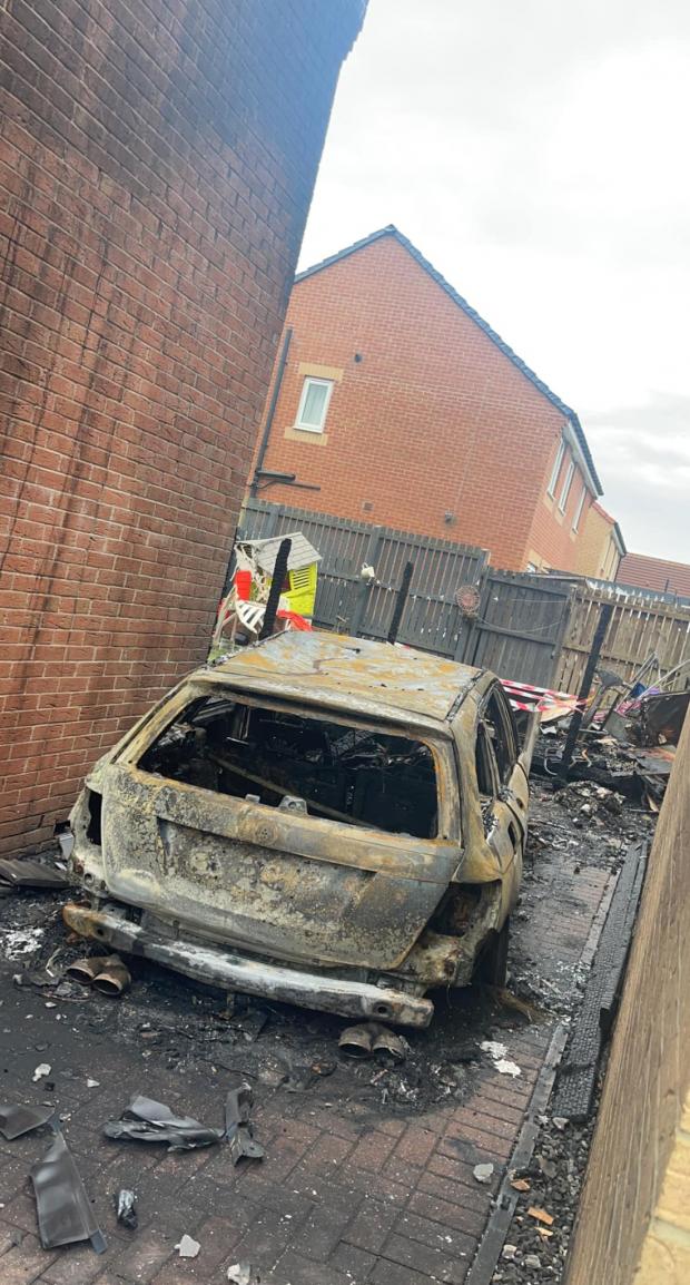 The Northern Echo: A car on the drive was also ruined in the blaze