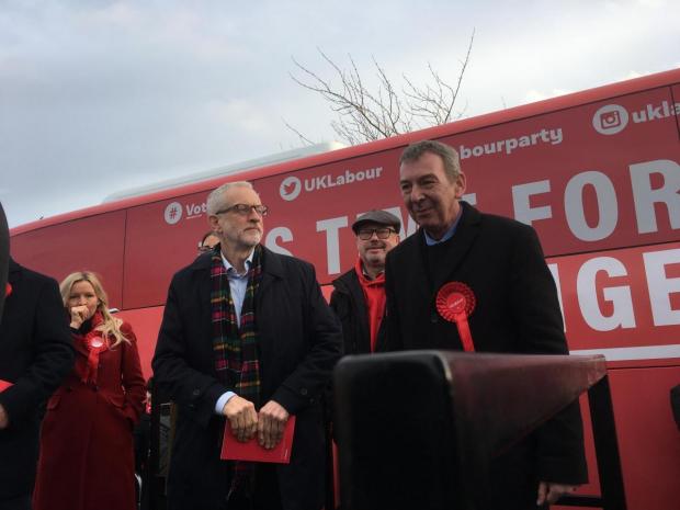 The Northern Echo: Former Labour leader Jeremy Corbyn with Mike Hill