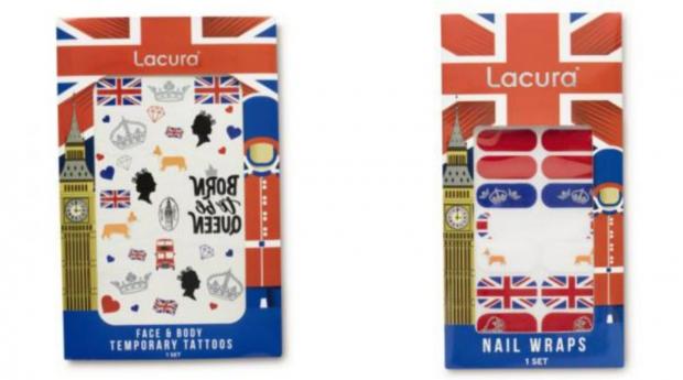 The Northern Echo: (Left) Lacura Jubilee Face & Body Temporary Tattoos and (right) Lacura Jubilee Nail Wraps (Aldi)