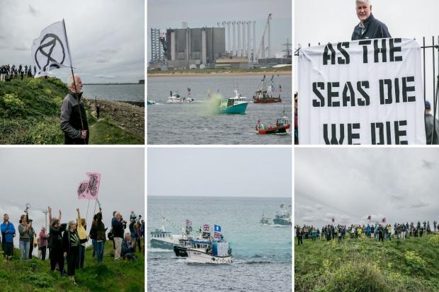North East fishermen stage protest over mass sea life deaths. All pictures: SARAH CALDECOTT