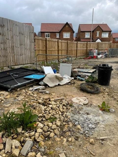The Northern Echo: Rubbish left and strewn across the housing estate. Picture: Jason Groves