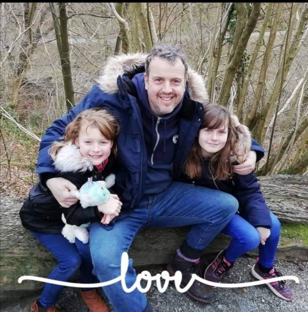 The Northern Echo: Andrew with daughters Katie, 11, and Sophie, 14