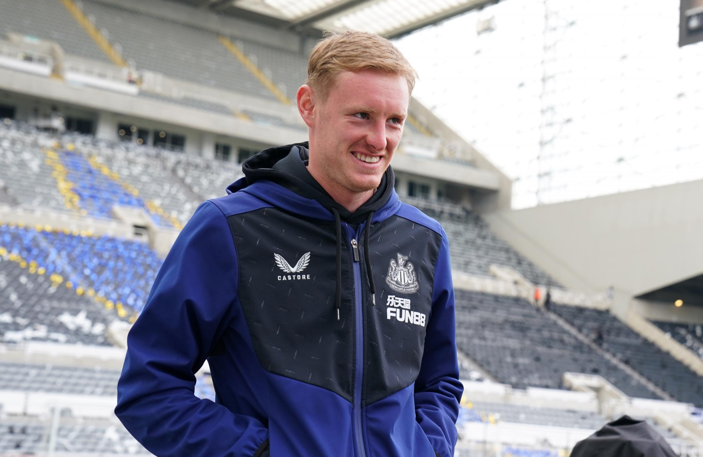 Sean Longstaff reacts to Newcastle United's place in Champions League