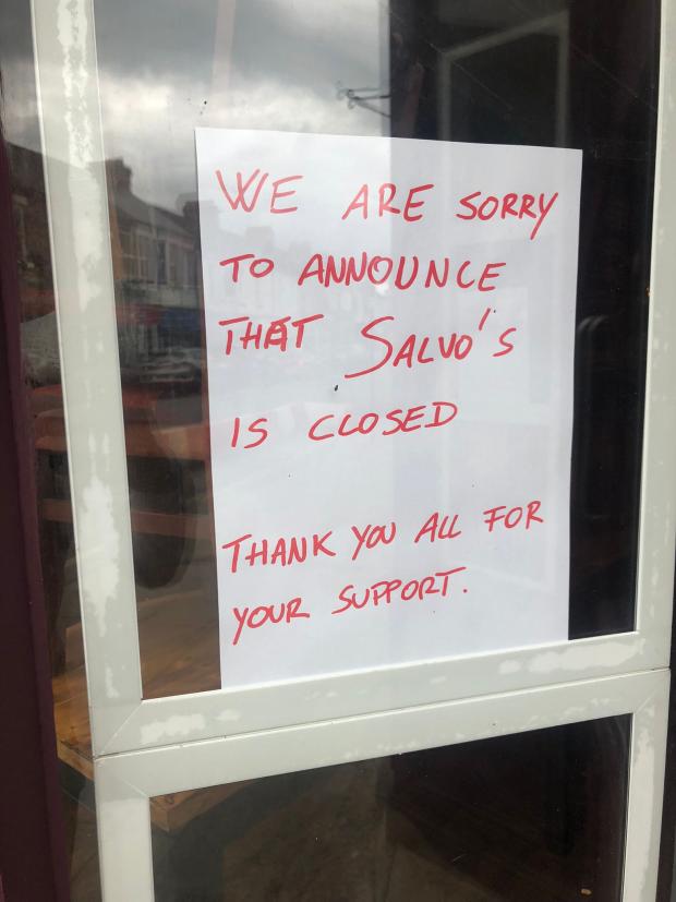 The Northern Echo: A sign placed in the window of the Duke Street restaurant