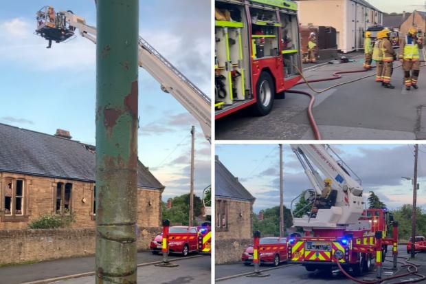 Police investigate suspected arson at former school in Crook, County Durham Picture: CDDFRS