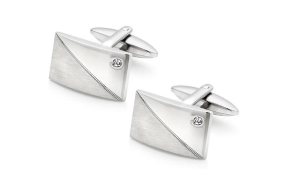 The Northern Echo: Stainless Steel Cubic Zirconia Cufflinks. Credit: Beaverbrooks The Northern Echo: Stainless Steel Cubic Zirconia Cufflinks. Credit: Beaverbrooks