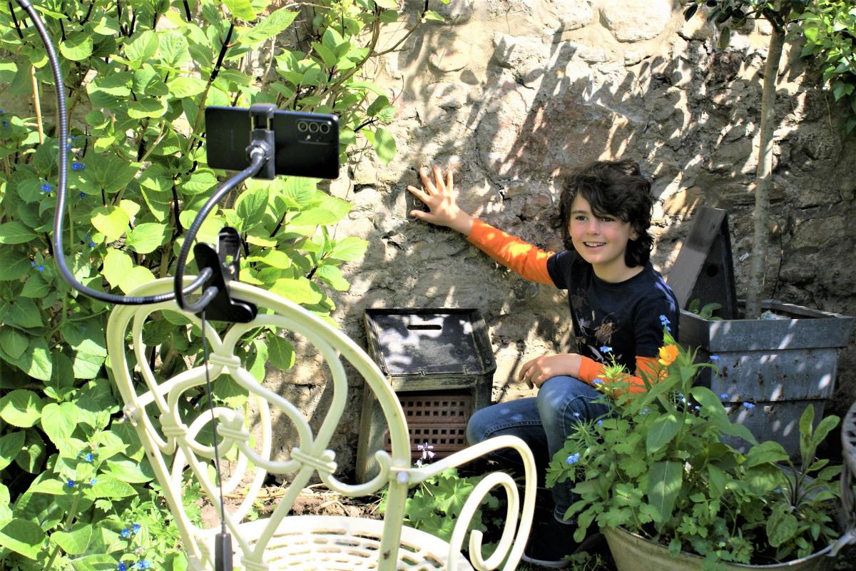 Enviro-kid Tristan uses his Youtube videos to help people engage with nature. Picture: Kate English