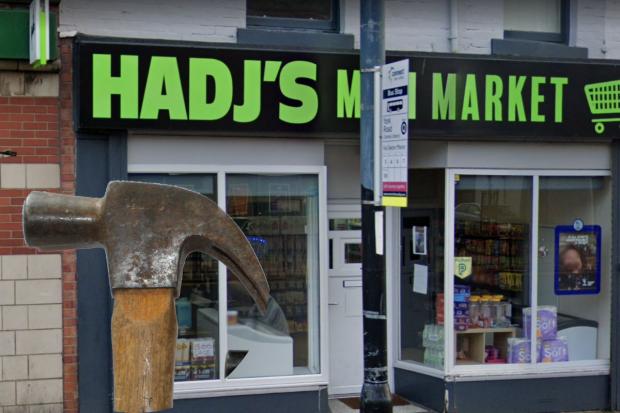 Racist thug smashed up shop with a hammer after being caught shoplifting. Picture: THE NORTHERN ECHO