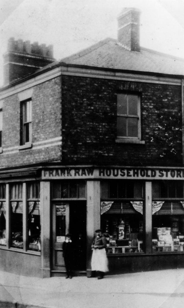 The Northern Echo: Frank Raw's shop on the bank in Hurworth Place is now Oscars barbers. Shopkeeper Frank Raw is not to be confused with shopkeeper Henry Row
