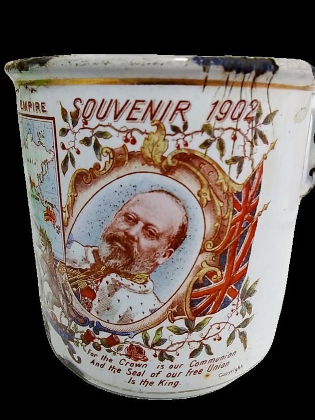 The Northern Echo: GEOFF GREGG in Tursdale has the only metal souvenir mug that has been sent in, and the enamelling over the tin shows that it commemorates the 1902 Coronation of Edward VII with one of the worst royal poems ever written:“He’s a symbol of the