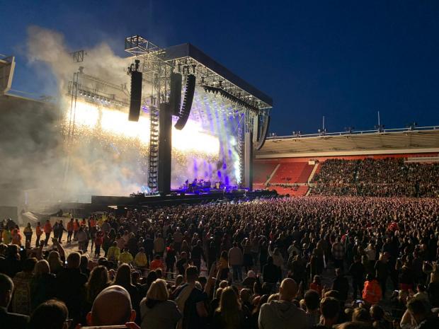 The Northern Echo: The Killers delivered a show to remember for many at The Riverside Stadium on Wednesday (June 1). Picture: PATRICK GOULDSBROUGH.