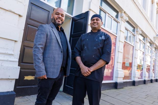 The Northern Echo: Shah Amin (grey blazer) and Gaurav Dayal (executive chef). Picture: MY DELHI.