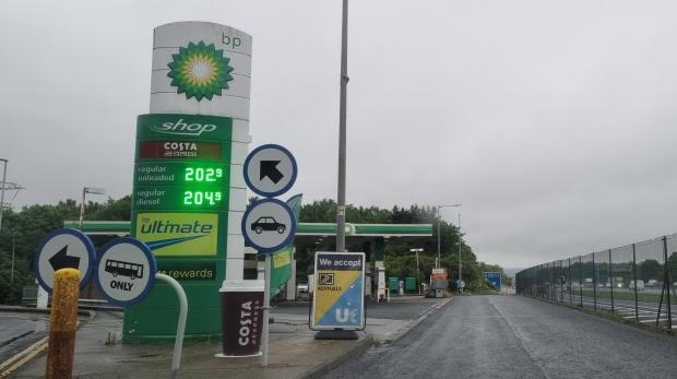The Northern Echo: BP at Washington Services on the A1(M) was spotted charging over £2 per litre earlier this week. Picture: DANIEL HORDON