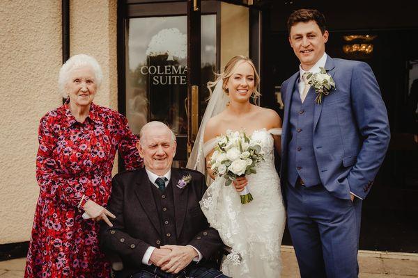 The Northern Echo: Maureen and Alf with Emma and James on their wedding day