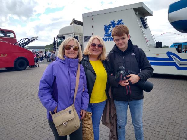 The Northern Echo: Maureen Greenwood, Sarah Barody and Luca Barody enjoying a day out at the airshow. Picture: AJA DODD