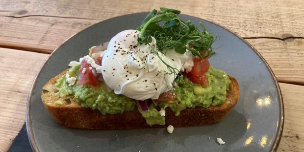 The Northern Echo: The crushed avocado and poached egg and sourdough breakfast at The Wandering Duck