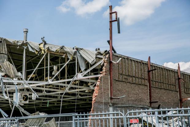 The Northern Echo: Work is underway to demolish the old Sports Direct building in East Street, Darlington Pictures: SARAH CALDECOTT