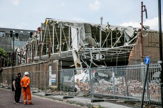 The Northern Echo: Work is underway to demolish the old Sports Direct building in East Street, Darlington Pictures: SARAH CALDECOTT