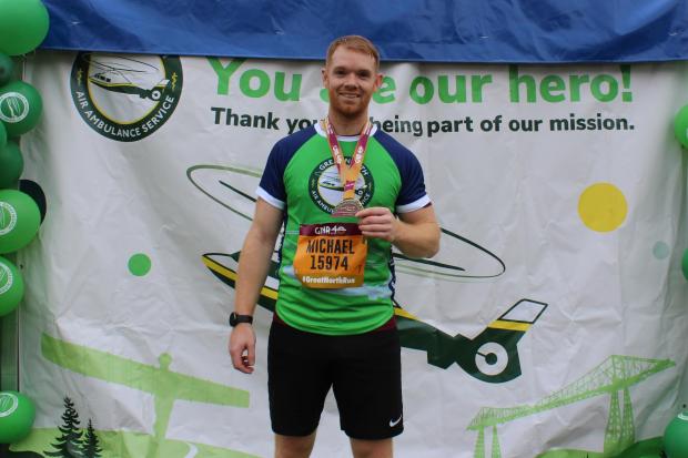 The Northern Echo: Michael Bough at the Great North Run 2021. Picture: GNAAS