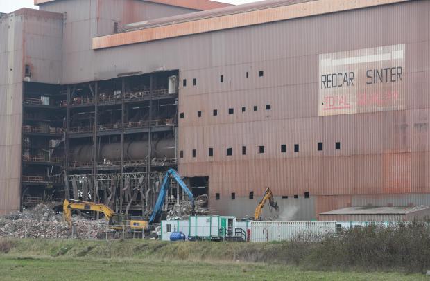 The Northern Echo: Demolition in progress at the Sinter Plant