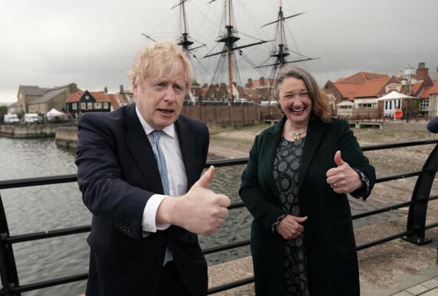 The Northern Echo: Jill Mortimer MP with Prime Minister Boris Johnson in Hartlepool