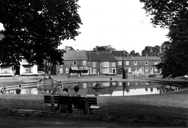 The Northern Echo: The duckpond on Norton Green in 1981. The fountain has now been restored