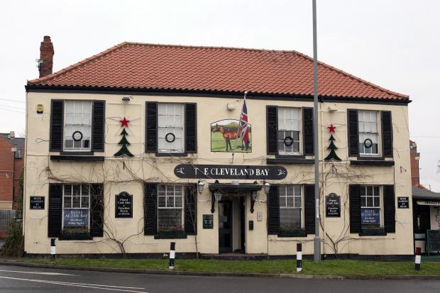 The Cleveland Bay in Eaglescliffe - the world's first purpose-built railway pub. This picture was taken in 2013 before creeper covered the front of the pub