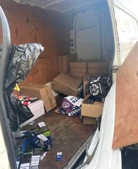 The Northern Echo: The van contained boxes of illegal cigarettes.