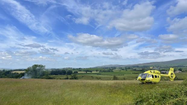 The Northern Echo: Pictures taken at the scene of the helicopter crash on the edge of the Yorkshire Dales Pictures: Tom Beresford