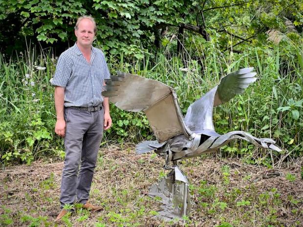 The Northern Echo: Orlando Compton with Mute Swan by Claire Bigger