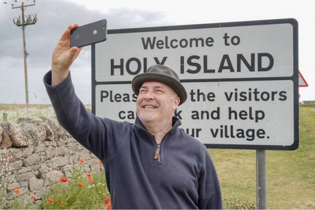 The Northern Echo: The Archbishop of York Stephen Cottrell arrives at Holy Island off the coast of Northumbria Picture: North News