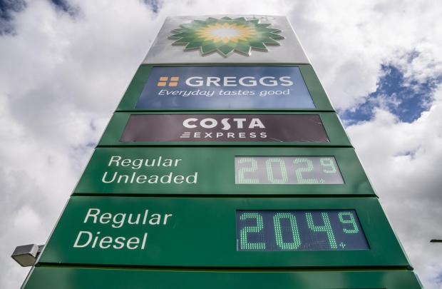 The Northern Echo: Petrol prices at Wetherby Services on June 8, 2022 (PA)