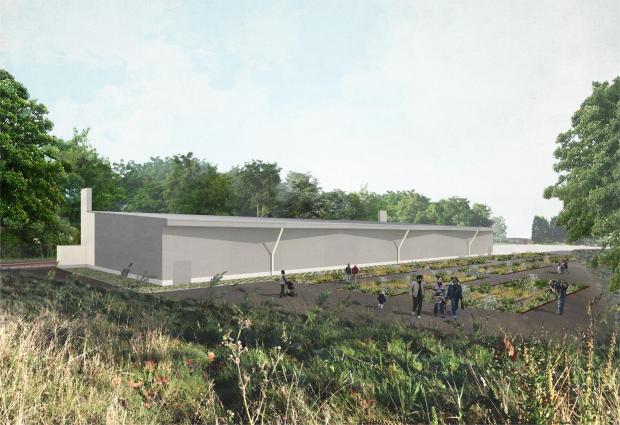 The Northern Echo: A proposed view of the new collection building at Locomotion in Shildon. Picture: AOC Architecture with J&L Gibbons.