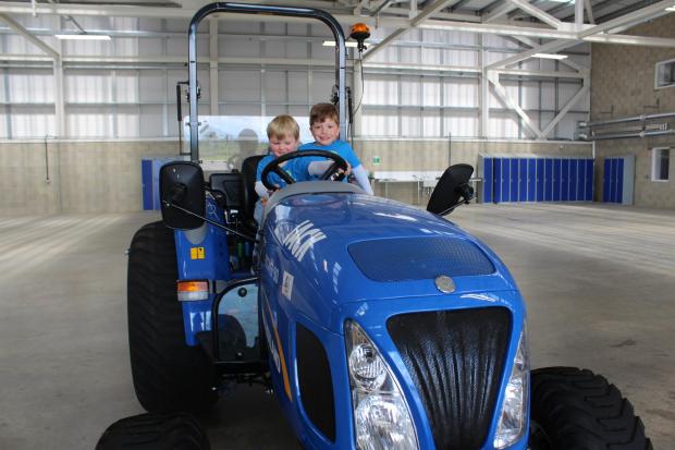 The Northern Echo: Elijah and Isaac Hoey on the tractor