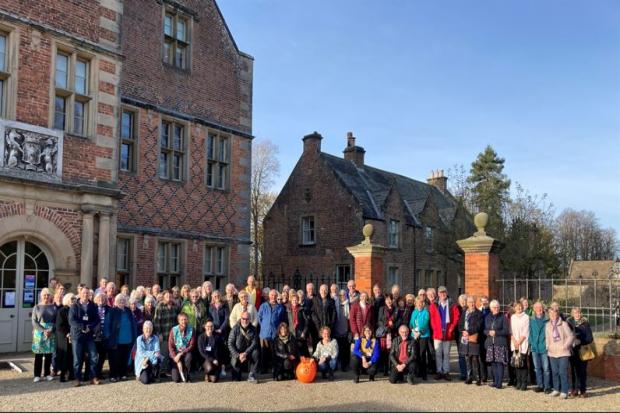 Staff and volunteers at Kiplin Hall and Gardens pictured at the end of the 2021 season de-brief