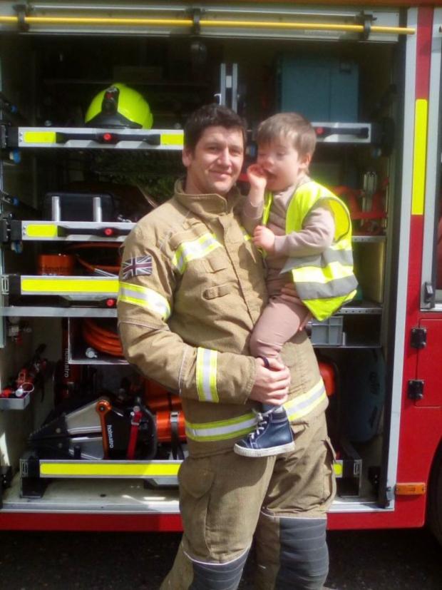 The Northern Echo: Dane and his son. Picture: DANE NORTH