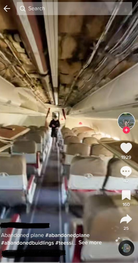 The Northern Echo: A video of ‘urban explorers’ accessing an abandoned plane at Teesside Airport has gone viral after being posted on TikTok. The Northern Echo: A video of ‘urban explorers’ accessing an abandoned plane at Teesside Airport has gone viral after being posted on TikTok.