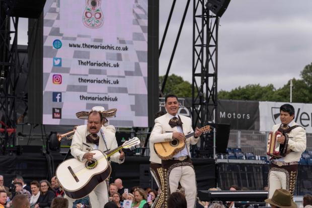 The Northern Echo: A Mariachi band entertained the crowds before Bublé arrived on stage. Picture: STEVEN CURTIS
