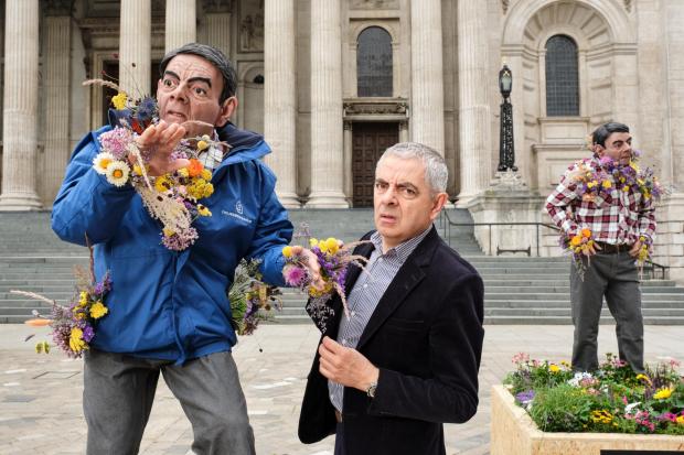 The Northern Echo: Rowan Atkinson and his wildflower double, 'Growin Atkinson'. Picture: NETFLIX