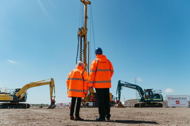 The Northern Echo: The piledriver moves in at the Teesworks site