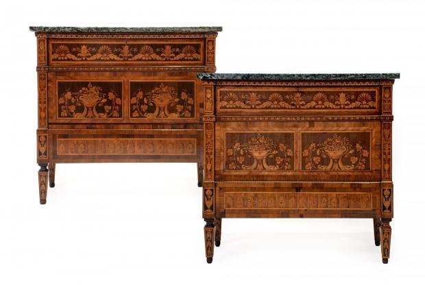 The Northern Echo: A pair of Milanese Neo-Classical commodes in the manner of Giuseppe Maggiolini sold for £7,500