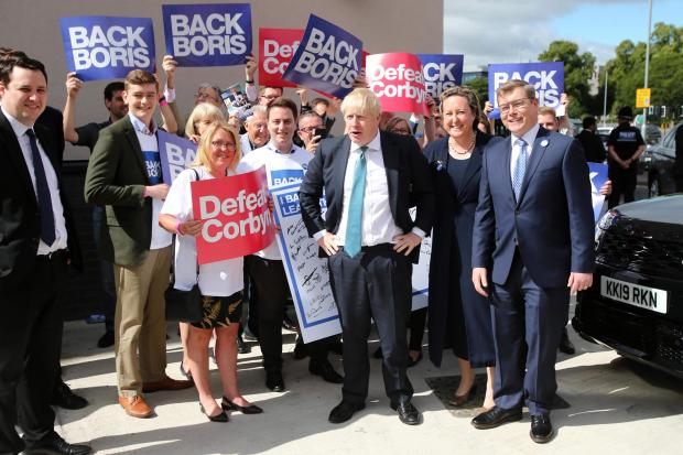 The Northern Echo: Boris Johnson on the campaign trail at a Tory leadership hustings at Darlington Hippodrome Darlington. Picture: Tom Banks