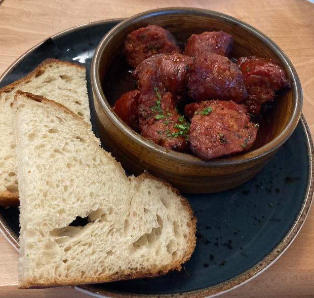 The Northern Echo: The chorizo was served in a cidery dressing with sourdough for dipping