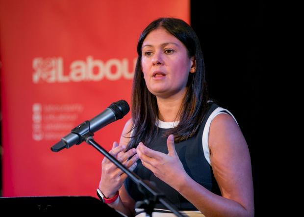The Northern Echo: Lisa Nandy delivering a speech in Darlington on July 18. Picture: SARAH CALDECOTT