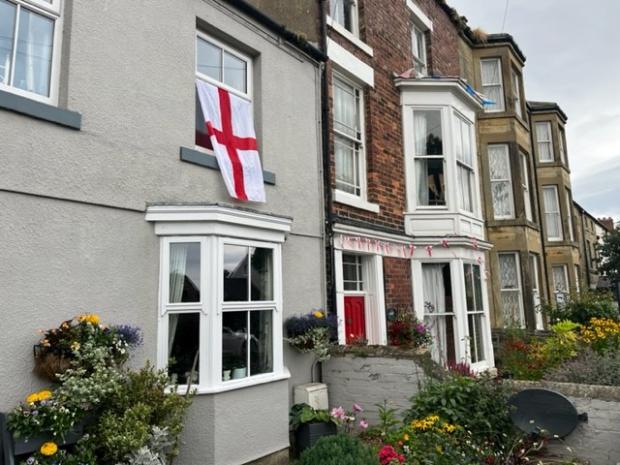 The Northern Echo: Flags and bunting flying for Beth Mead in Hinderwell Picture: Alexa Fox