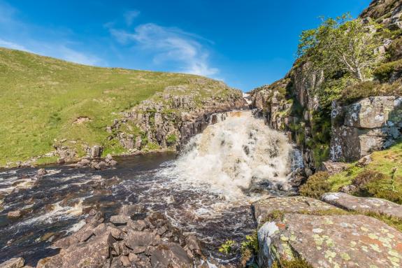 The Northern Echo: North Pennines AONB Landscape, Cauldron Snout waterfall on the river Tees from the Pennine Way long distance footpath. The Northern Echo: North Pennines AONB Landscape, Cauldron Snout waterfall on the river Tees from the Pennine Way long distance footpath.