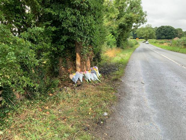 The Northern Echo: The crash site on Masham Road on Saturday (July 30). Picture: PATRICK GOULDSBROUGH